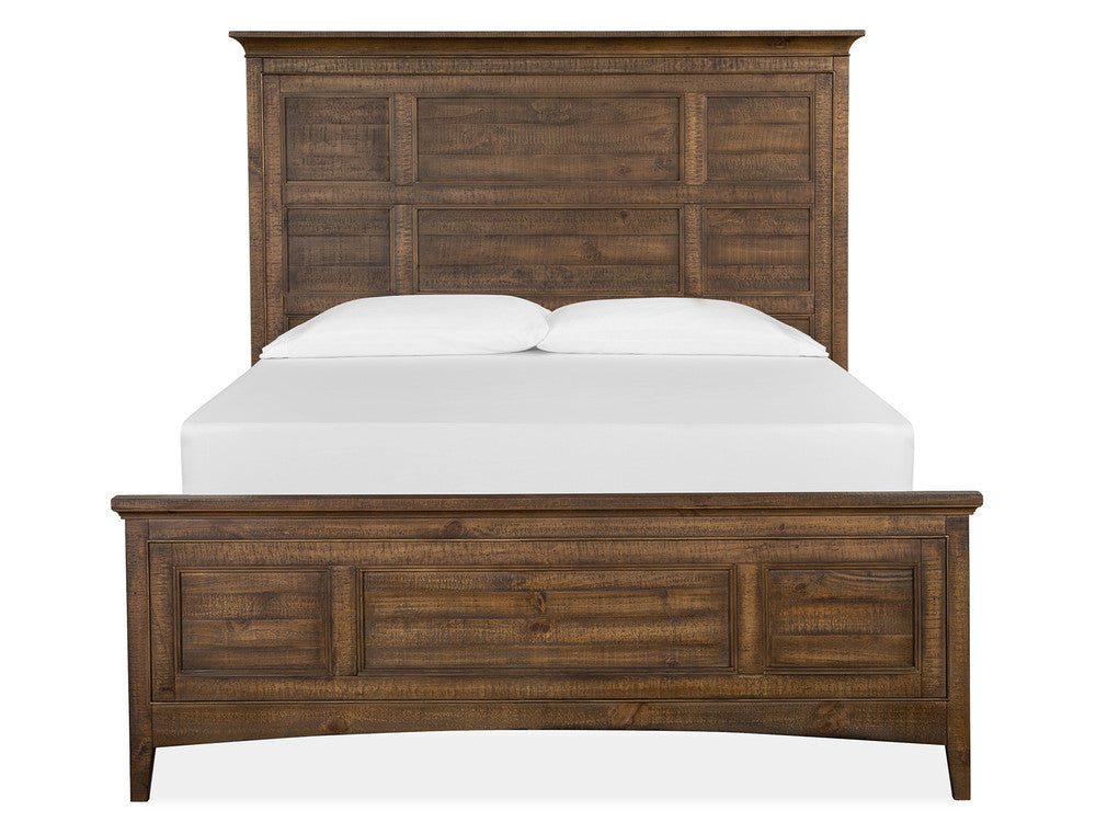 Magnussen - Bay Creek Toasted Nutmeg Queen Panel Bed 2 Nightstands Drawer Dresser With Landscape Mirror And Door Chest - B4398-54-KIT6 view 3