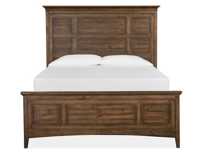 Magnussen - Bay Creek Toasted Nutmeg Queen Panel Bed 2 Nightstands Drawer Dresser With Landscape Mirror And Door Chest - B4398-54-KIT6 view 3