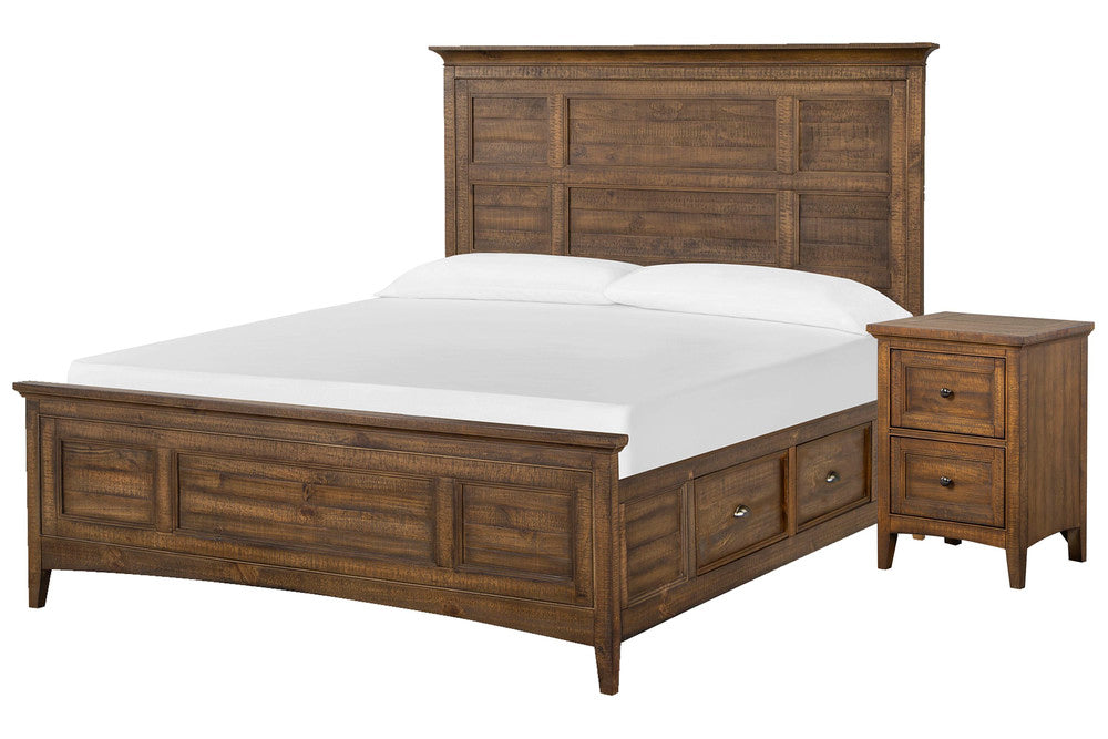 Magnussen - Bay Creek Toasted Nutmeg Queen Panel Storage Bed With Small Nightstand - B4398-55-KIT7 view 1