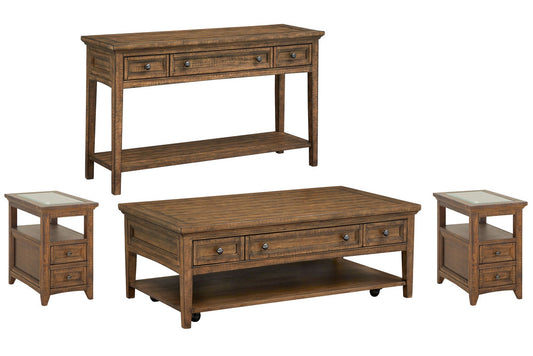 Magnussen - Bay Creek Toasted Nutmeg Rectangular Cocktail Table With 2 Chairside End Table And Sofa Table - T4398-43KIT6 view 1