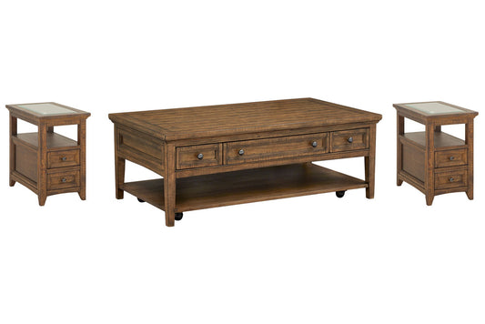 Magnussen - Bay Creek Toasted Nutmeg Rectangular Cocktail Table With 2 Chairside End Table - T4398-43KIT5 view 1