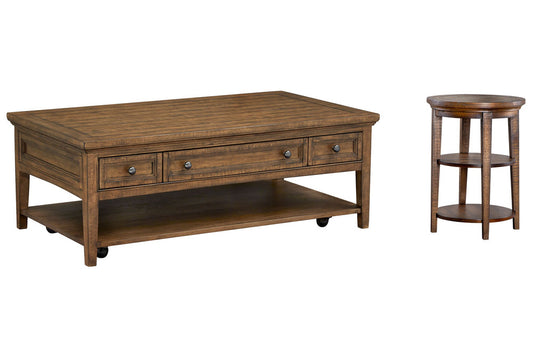 Magnussen - Bay Creek Toasted Nutmeg Rectangular Cocktail Table With Accent End Table - T4398-43KIT1 view 1