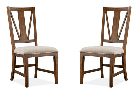 Magnussen - Bay Creek Toasted Nutmeg Upholstered Side Chair Two Pack - D4398-62 view 1