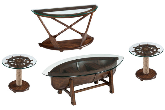 Magnussen - Beaufort Dark Oak Oval Cocktail Table With 2 Accent Table And Demilune Sofa Table - T2214-47KIT3 view 1