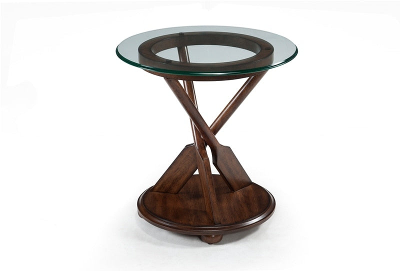 Magnussen - Beaufort Round End Table - T2214-05T_T2214-05B veiw 1