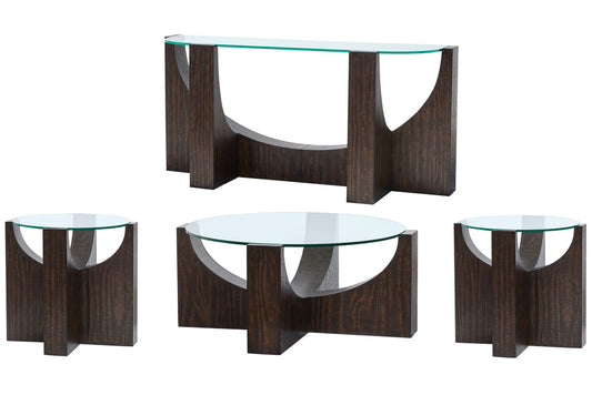 Magnussen - Beckham Rustic Tavern Round Cocktail Table With 2 Accent Table And Console Sofa Table - T6336-45KIT3 view 1