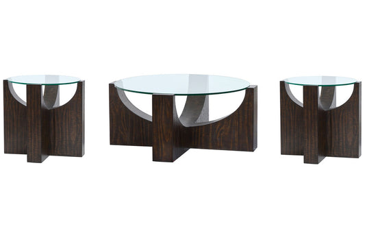 Magnussen - Beckham Rustic Tavern Round Cocktail Table With 2 Accent Table - T6336-45KIT2 view 1