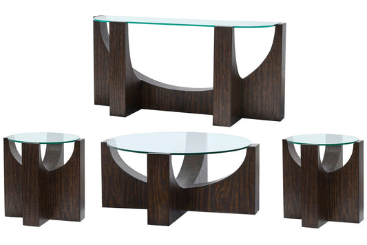 Magnussen - Beckham Rustic Tavern Round Cocktail Table With 2 End Table And Console Sofa Table - T6336-45KIT6 view 1