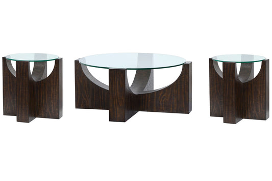 Magnussen - Beckham Rustic Tavern Round Cocktail Table With 2 End Table - T6336-45KIT5 view 1