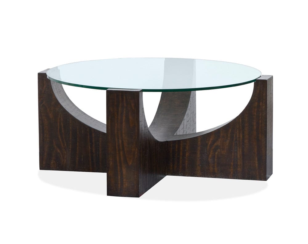 Magnussen - Beckham Rustic Tavern Round Cocktail Table With Casters - T6336-45 view 1