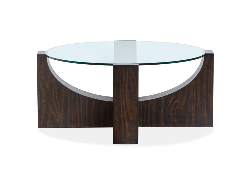 Magnussen - Beckham Rustic Tavern Round Cocktail Table With Casters - T6336-45 view 4