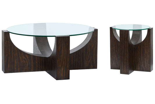 Magnussen - Beckham Rustic Tavern Round Cocktail Table With End Table - T6336-45KIT4 view 1
