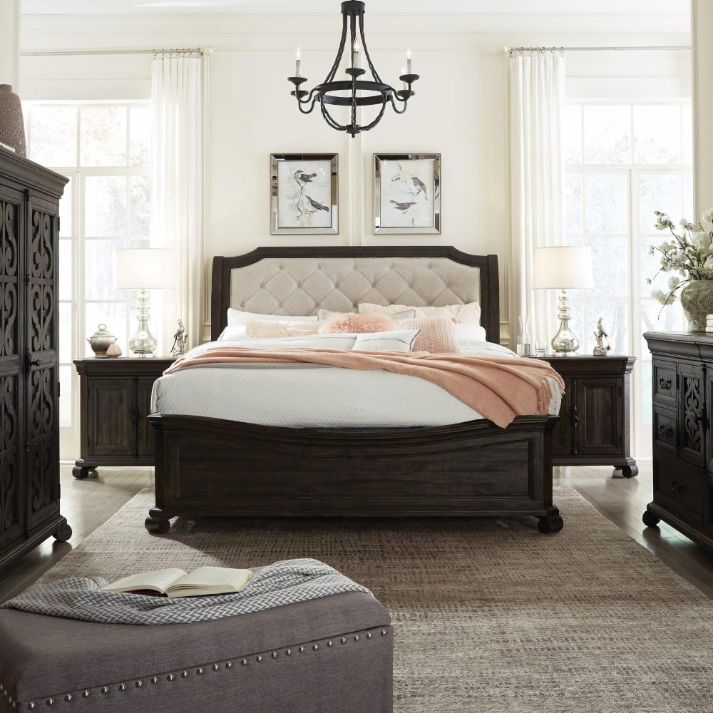 Magnussen - Bellamy Complete Cal.King Sleigh Bed Shaped Footboard - B2491-73B veiw 3