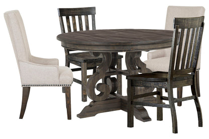 Magnussen - Bellamy Peppercorn 48" Round Dining Table With 2 Side Chairs And 2 Host Chairs - D2491-22-KIT11 view 1