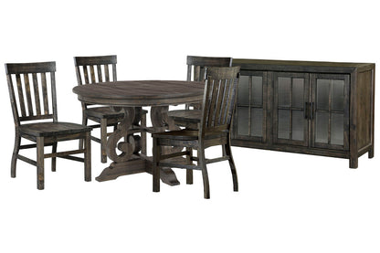Magnussen - Bellamy Peppercorn 48" Round Dining Table With 4 Side Chairs And Buffet - D2491-22-KIT3 view 1