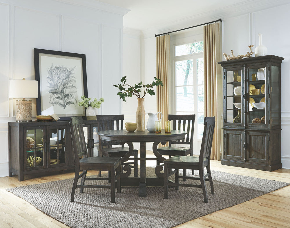 Magnussen - Bellamy Peppercorn 48" Round Dining Table With 4 Side Chairs And Buffet - D2491-22-KIT3 view 6