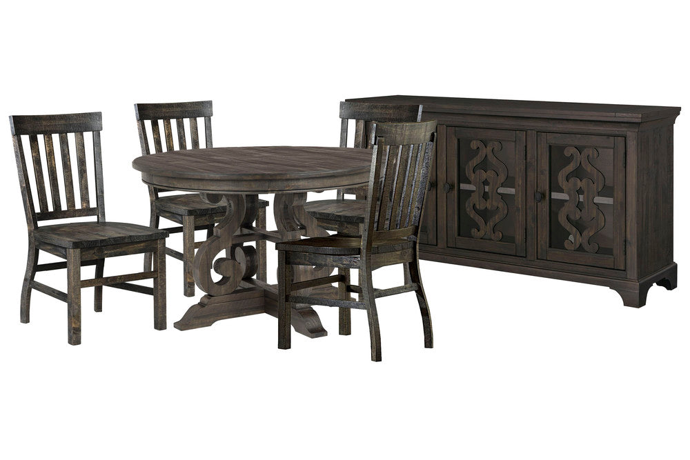 Magnussen - Bellamy Peppercorn 48" Round Dining Table With 4 Side Chairs And Server - D2491-22-KIT2 view 1