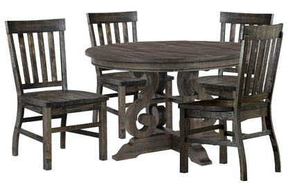 Magnussen - Bellamy Peppercorn 48" Round Dining Table With 4 Side Chairs - D2491-22-KIT1 view 1