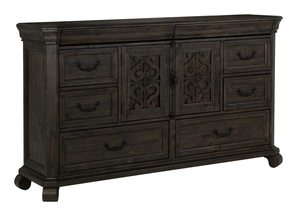 Magnussen - Bellamy Peppercorn Drawer Dresser With Landscape Mirror - B2491-2040 view 4