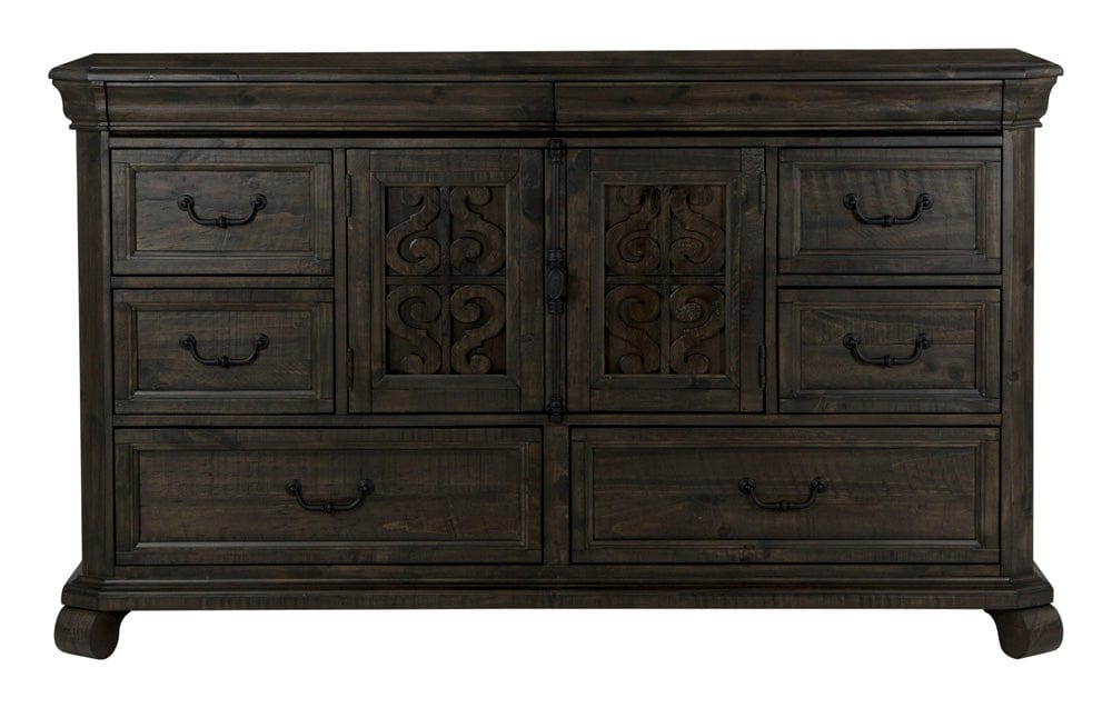 Magnussen - Bellamy Peppercorn Drawer Dresser With Landscape Mirror - B2491-2040 view 5