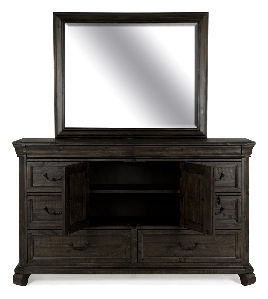 Magnussen - Bellamy Peppercorn Drawer Dresser With Landscape Mirror - B2491-2040 view 9