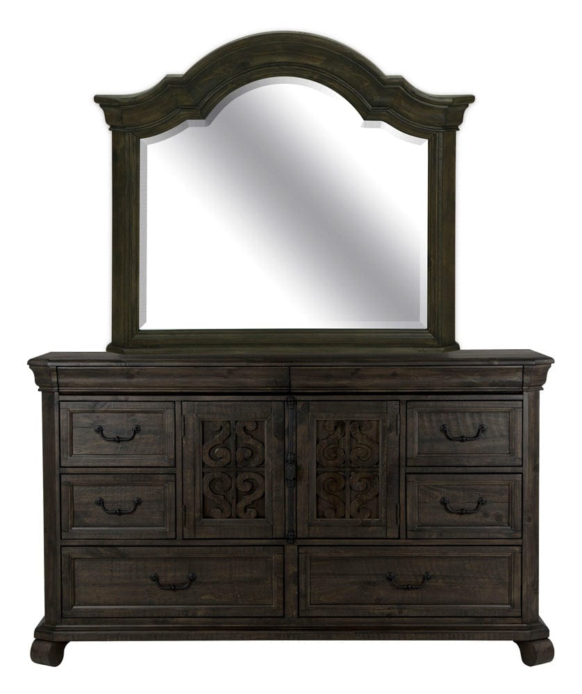 Magnussen - Bellamy Peppercorn Drawer Dresser With Shaped Mirror - B2491-2045 view 1