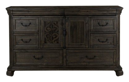 Magnussen - Bellamy Peppercorn Drawer Dresser With Shaped Mirror - B2491-2045 view 4