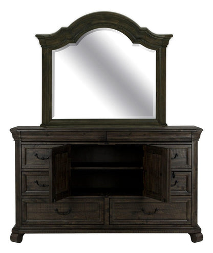 Magnussen - Bellamy Peppercorn Drawer Dresser With Shaped Mirror - B2491-2045 view 7