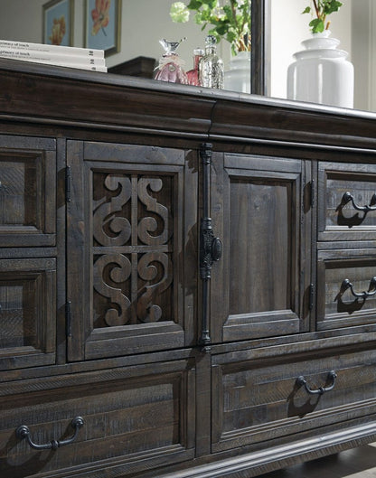 Magnussen - Bellamy Peppercorn Drawer Dresser With Shaped Mirror - B2491-2045 view 10