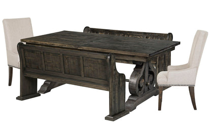 Magnussen - Bellamy Peppercorn Extendable Rectangular Dining Table 2 Benches And 2 Host Chairs - D2491-20-KIT76 view 1