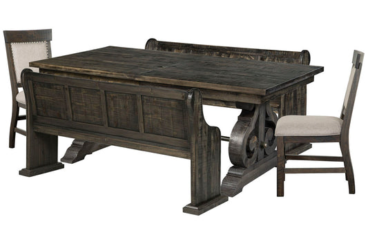 Magnussen - Bellamy Peppercorn Extendable Rectangular Dining Table 2 Benches And 2 Upholstered Chairs - D2491-20-KIT71 view 1