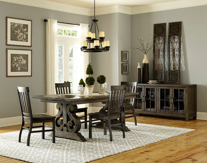 Magnussen - Bellamy Peppercorn Extendable Rectangular Dining Table With 2 Side Chairs Bench And Server - D2491-20-KIT32 view 9