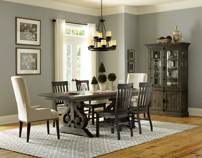 Magnussen - Bellamy Peppercorn Extendable Rectangular Dining Table With 2 Upholstered Side Chairs Bench And Server - D2491-20-KIT37 view 10
