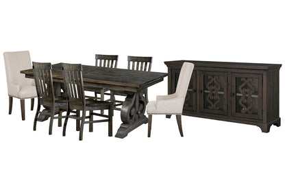 Magnussen - Bellamy Peppercorn Extendable Rectangular Dining Table With 4 Side Chairs 2 Host Chairs And Server - D2491-20-KIT22 view 1