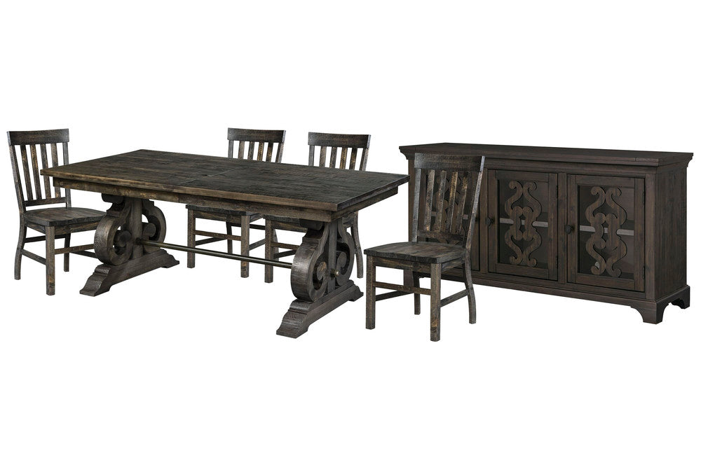 Magnussen - Bellamy Peppercorn Extendable Rectangular Dining Table With 4 Side Chairs And Server - D2491-20-KIT2 view 1