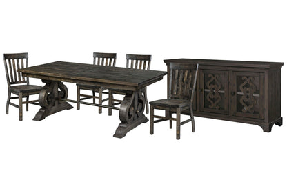 Magnussen - Bellamy Peppercorn Extendable Rectangular Dining Table With 4 Side Chairs And Server - D2491-20-KIT2 view 1