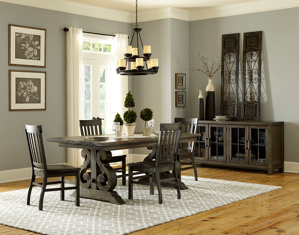Magnussen - Bellamy Peppercorn Extendable Rectangular Dining Table With 4 Side Chairs And Server - D2491-20-KIT2 view 9