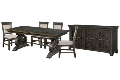 Magnussen - Bellamy Peppercorn Extendable Rectangular Dining Table With 4 Upholstered Side Chairs And Server - D2491-20-KIT12 view 1