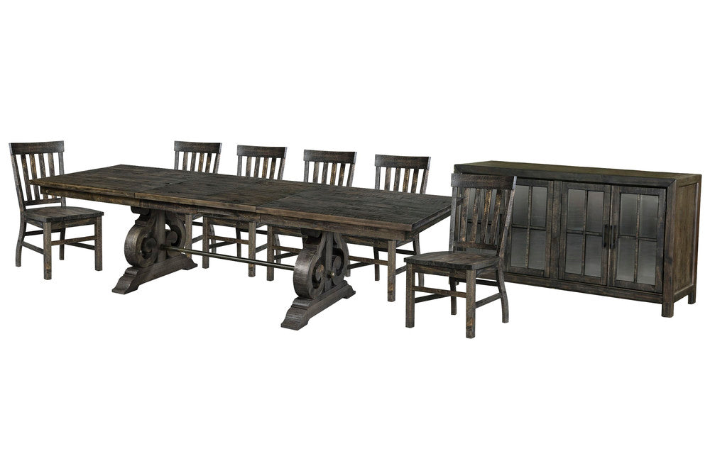 Magnussen - Bellamy Peppercorn Extendable Rectangular Dining Table With 6 Side Chairs And Buffet - D2491-20-KIT8 view 1