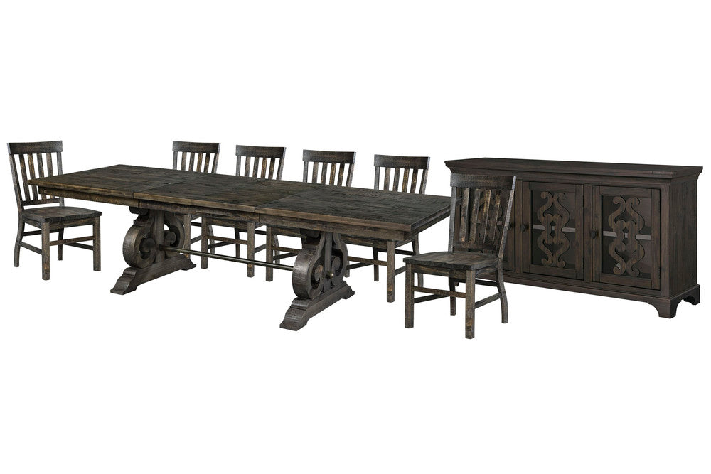 Magnussen - Bellamy Peppercorn Extendable Rectangular Dining Table With 6 Side Chairs And Server - D2491-20-KIT7 view 1