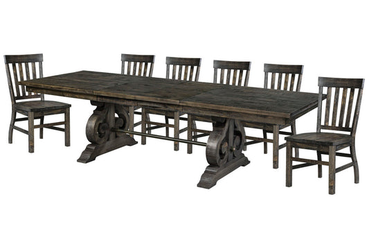 Magnussen - Bellamy Peppercorn Extendable Rectangular Dining Table With 6 Side Chairs - D2491-20-KIT6 view 1