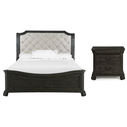 Magnussen - Bellamy Peppercorn King Sleigh Bed With Nightstand - B2491-63B-KIT1 view 1