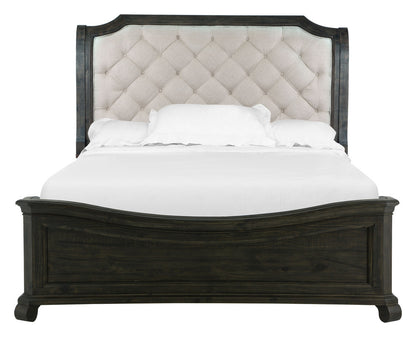 Magnussen - Bellamy Peppercorn King Sleigh Bed With Nightstand - B2491-63B-KIT1 view 2