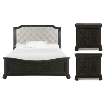 Magnussen - Bellamy Peppercorn Queen Sleigh Bed With 2 Barchelor Chests - B2491-53B-KIT12 view 1