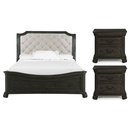 Magnussen - Bellamy Peppercorn Queen Sleigh Bed With 2 Nightstands - B2491-53B-KIT2 view 1