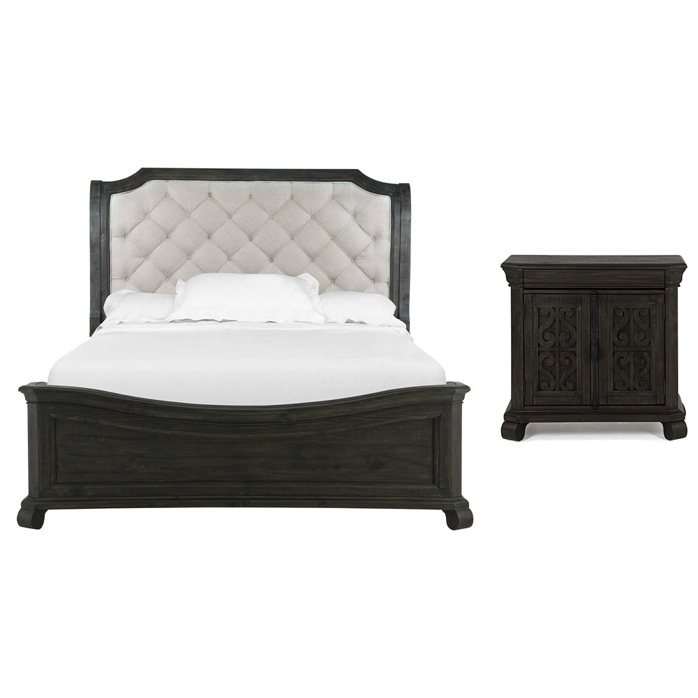 Magnussen - Bellamy Peppercorn Queen Sleigh Bed With Barchelor Chest - B2491-53B-KIT11 view 1
