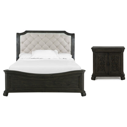 Magnussen - Bellamy Peppercorn Queen Sleigh Bed With Barchelor Chest - B2491-53B-KIT11 view 1