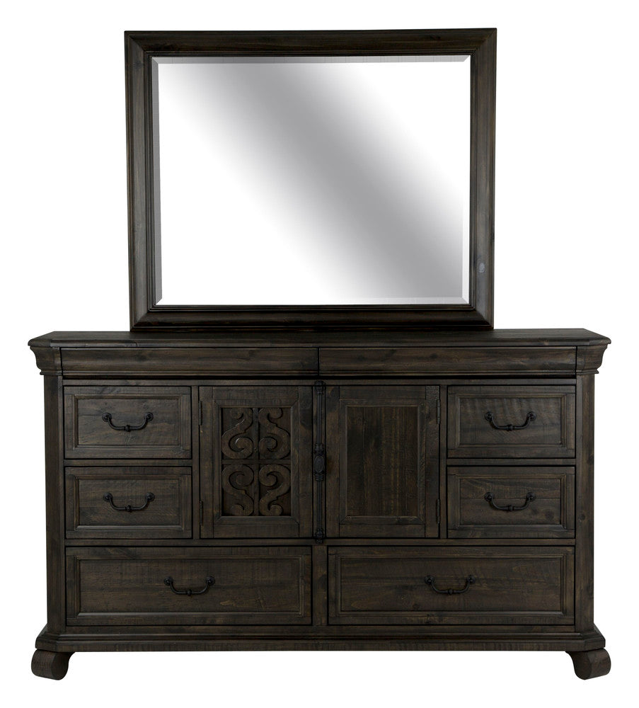 Magnussen - Bellamy Peppercorn Queen Sleigh Storage Bed And Drawer Dresser With Landscape Mirror - B2491-53-KIT3 view 5