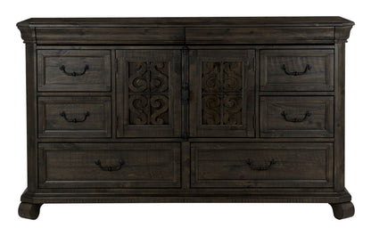 Magnussen - Bellamy Peppercorn Queen Sleigh Storage Bed And Drawer Dresser With Shaped Mirror - B2491-53-KIT4 view 5