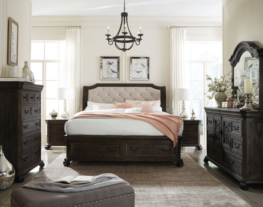 Magnussen - Bellamy Peppercorn Queen Sleigh Storage Bed With 2 Barchelor Chests - B2491-53-KIT12 view 8